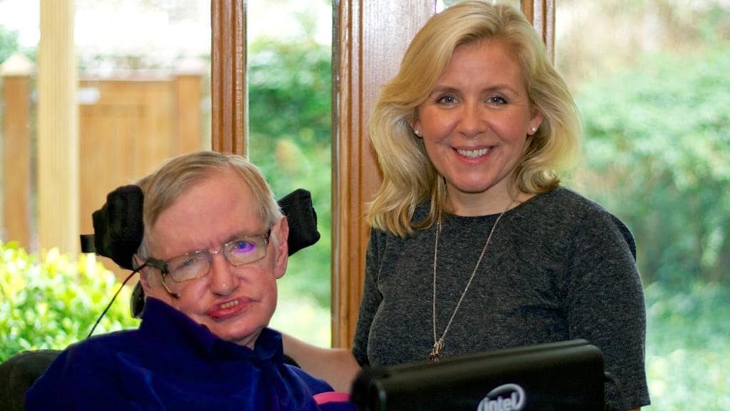 Stephen Hawking with Daughter Lucy Hawking-Laffaz