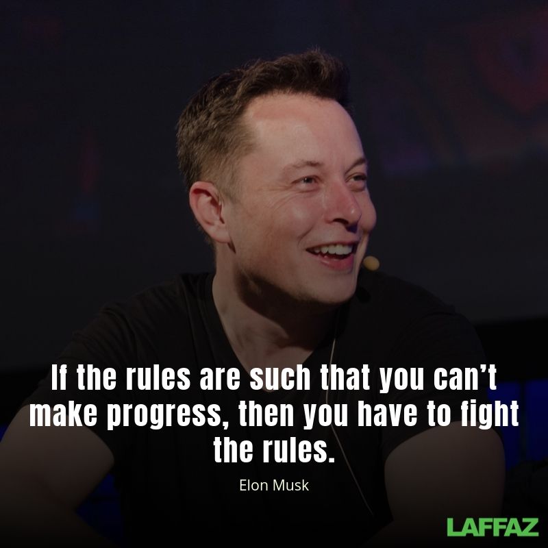 If the rules are such that you can’t make progress, then you have to fight the rules