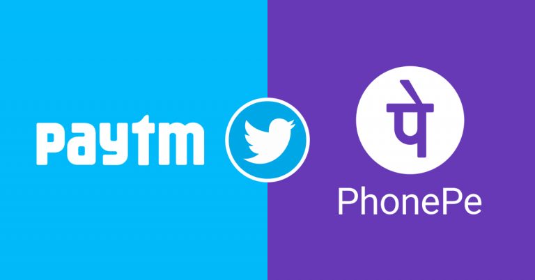 Paytm PhonePe Tweet fight