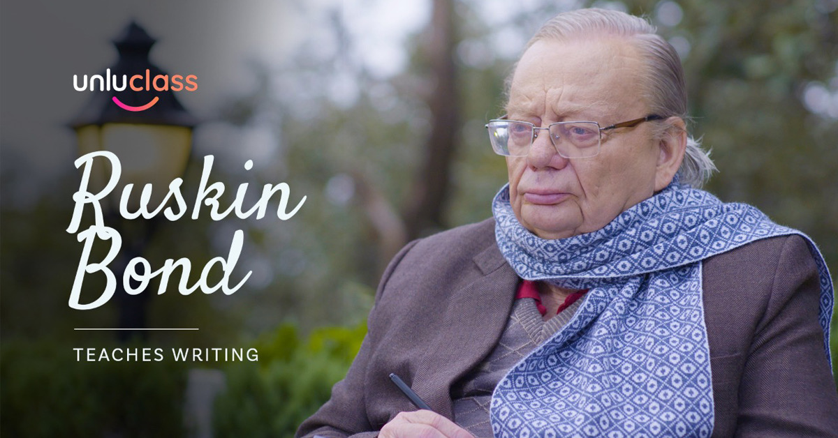 Ruskin Bond joins Unluclass as a Mentor - Delight for budding writers