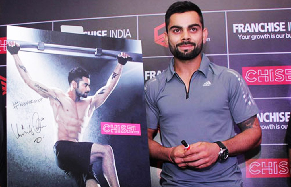 Virat Kohli being a fitness enthusiast launched his health and fitness startup Chisel Fitness in 2015