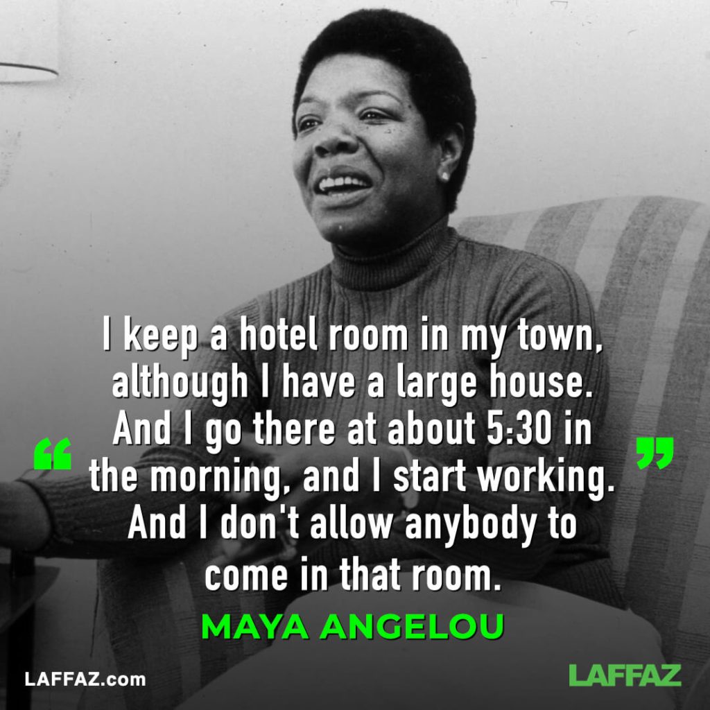 Good morning quotes by Maya Angelou