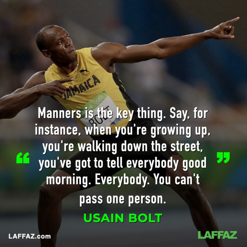 Good morning quote by Usain Bolt.