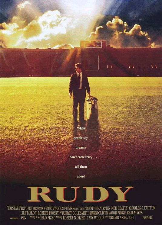 Notre Dame football is one of the most popular teams in the world of sports, and they are featured in the movie Rudy. This film follows a walk-on player that goes by the name of Rudy and his quest to make the actual football team.