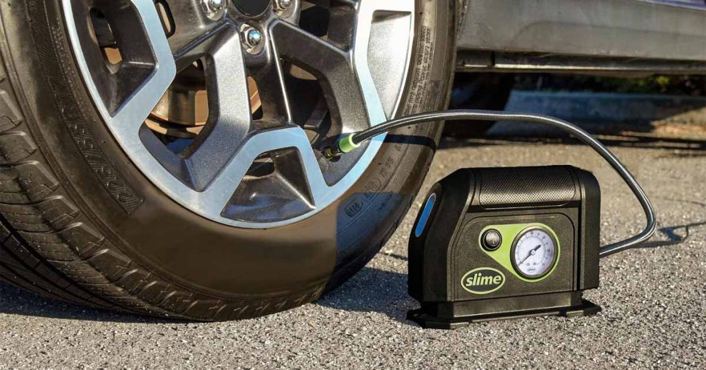 No matter where you find yourself facing a low tire, a portable tire inflator can get there.