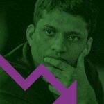 A vectorized image of Byju Raveendran, co-founder and former ceo of BYJU's