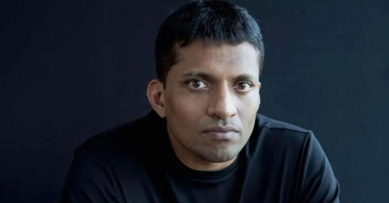 A picture of BYJU's CEO Byju Raveendran with sad expression