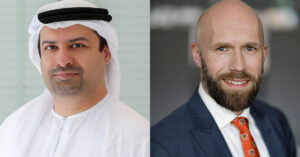 Dr. Marwan Alzarouni, the CEO of Dubai Blockchain Center on the left, and Frederik Gregaard, CEO of the Cardano Foundation on the right