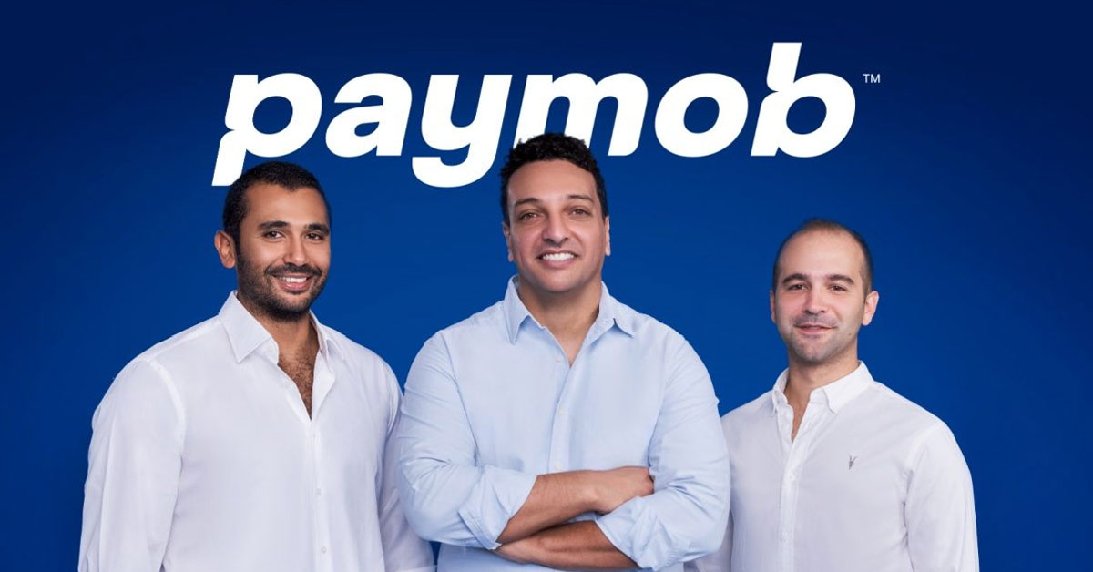 Paymob co-founders: Mostafa Menessy, CTO on the left, with Islam Shawky, CEO in the middle, and Alain El-Hajj, COO on the right