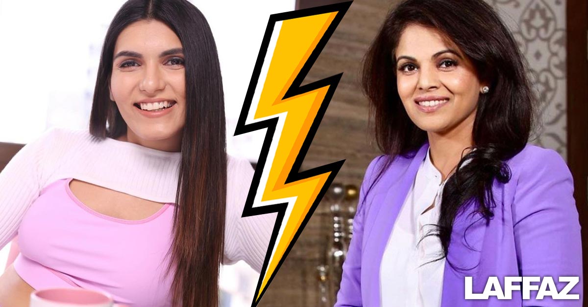 On the left, Jeevika Tyagi, co-founder and CEO of athleisure brand Aastey, and on the right, Namita Thapar, a Shark Tank India judge