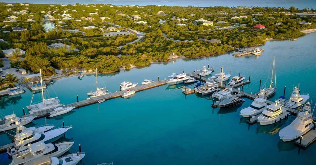 numerous yachts in rows somewhere in the British Virgin Islands