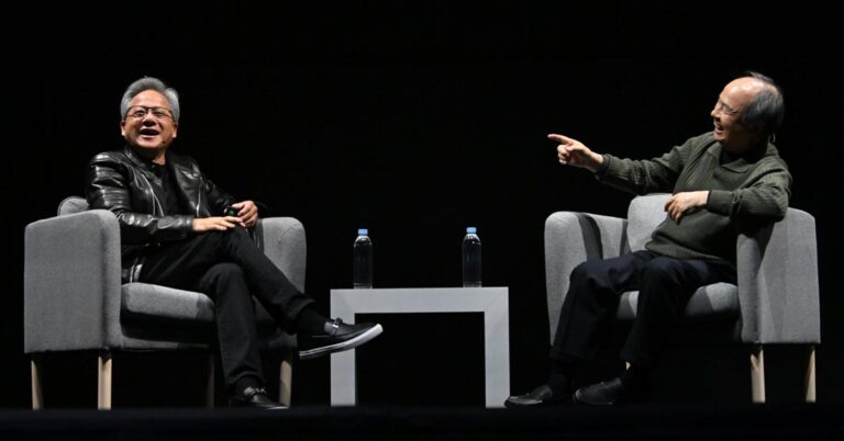 Nvidia CEO Jensen Huang, SoftBank Group CEO Masayoshi Son