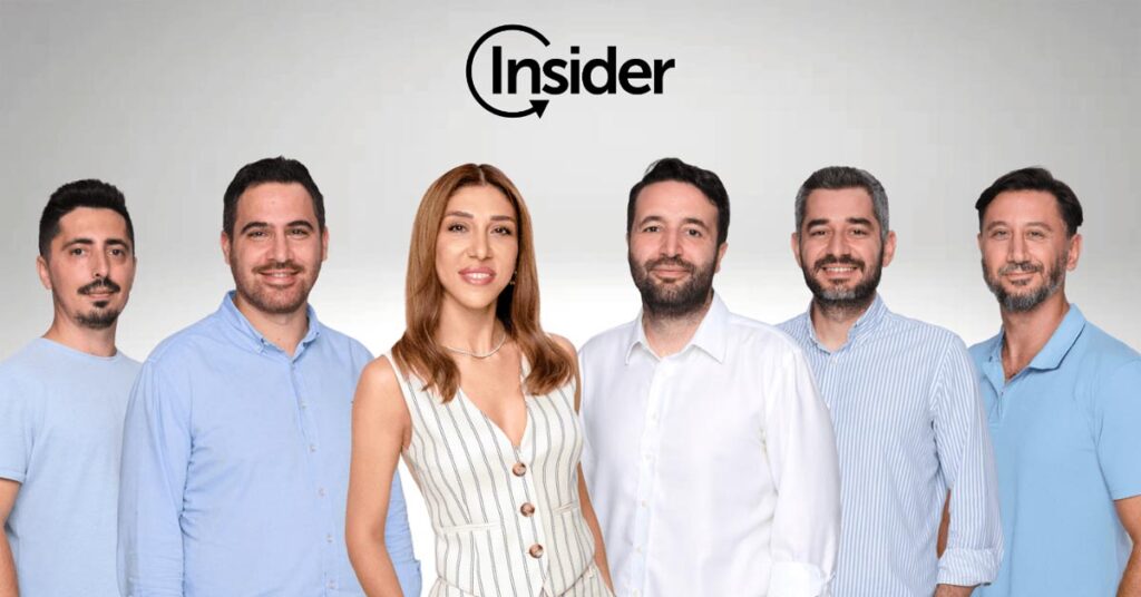 A picture of Hande Cilingir, Chief Executive Officer, Serhat Soyuerel, Chief Revenue Officer; Mehmet Sinan Toktay, Chief Technology Officer; Okan Yedibela, Senior Software Architect; Arda Koterin, Chief Customer Officer; and Muharrem Derinkok, Chief Product Officer.