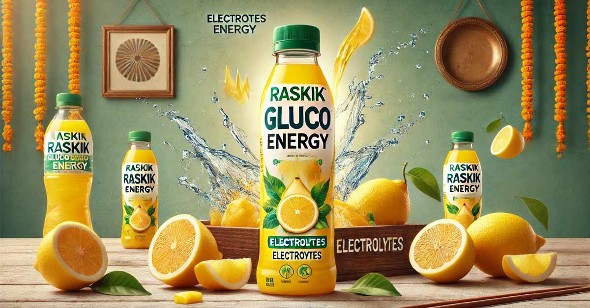 A depcition of Raskik Gluco Energy Mango drink