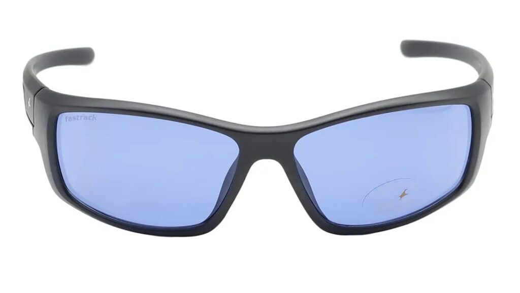 For all the fitness enthusiasts out there, sports sunglasses are your go-to. The blue sports sunglasses pack functionality with a fierce edge. 