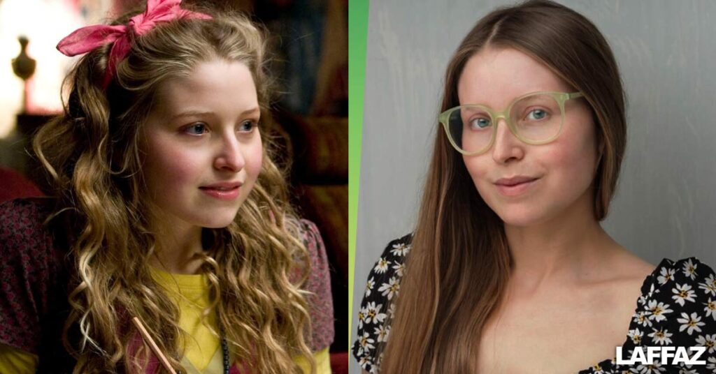 then and now pictures of Jessie Cave, London, United Kingdom-based actress who worked in Harry Potter films