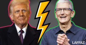 U.S. President Donald Trump, and Apple CEO Tim Cook