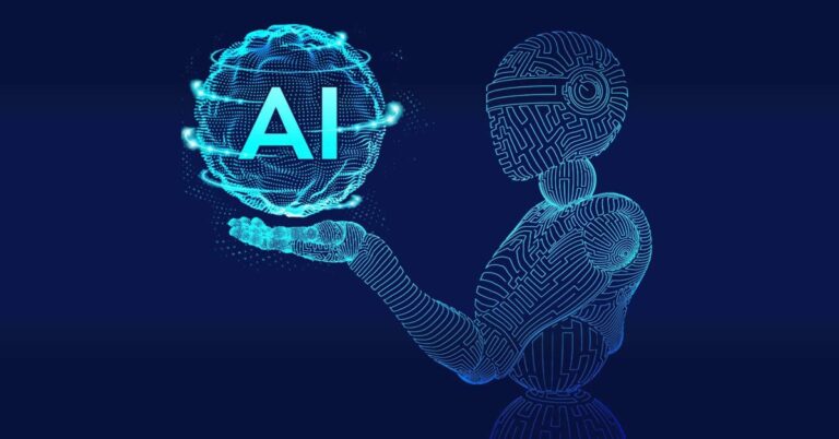 AI vector illustration - humanoid