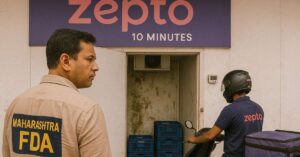 A picture of Zepto's Maharashtra FDA raid