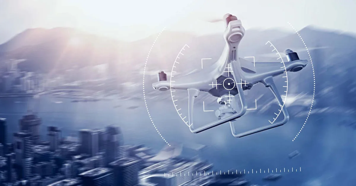 An anti-drone jammer targets an unauthorized drone