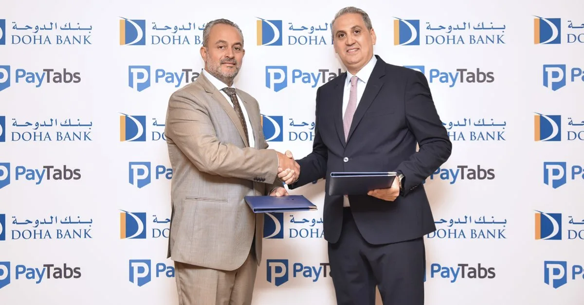 Pictured: Charif El-Baba of Doha Bank and Eyad Musharbash of PayTabs Group