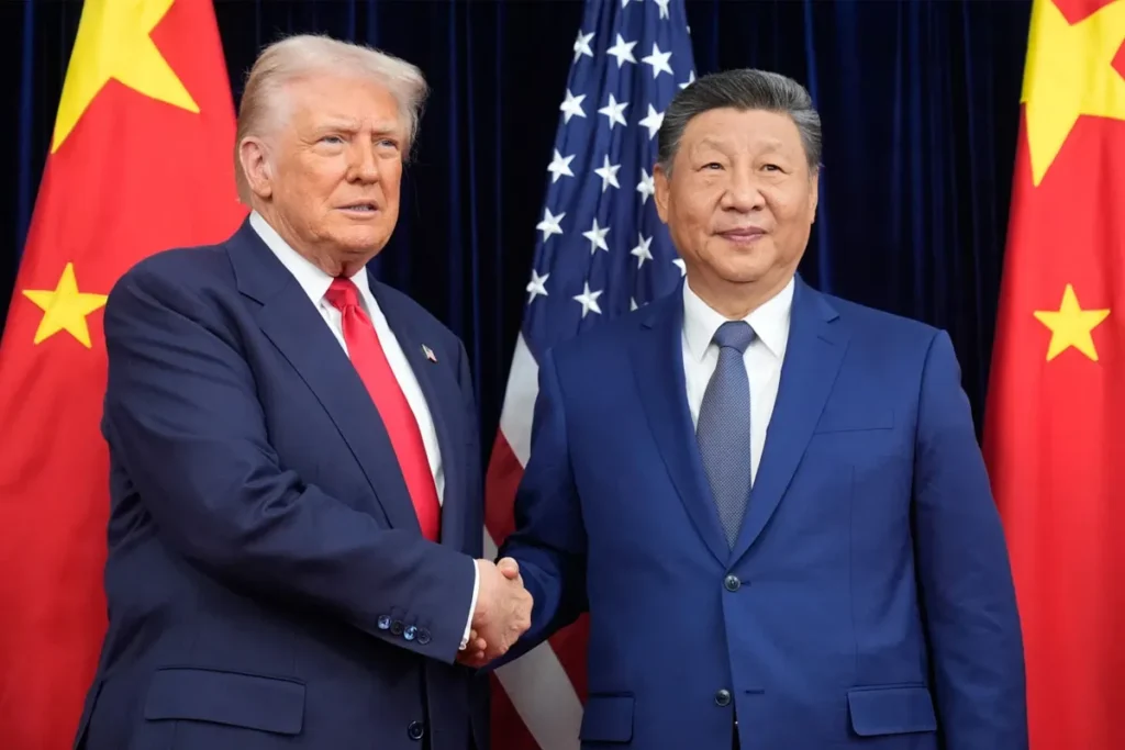 US President Donald Trump and Chinese President Xi Jinping in South Korea, October 30, 2025