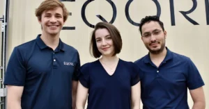 EQORE was founded in 2024 by three technical entrepreneurs: Valeriia Tyshchenko, Donald Groh, and Jorge Nin