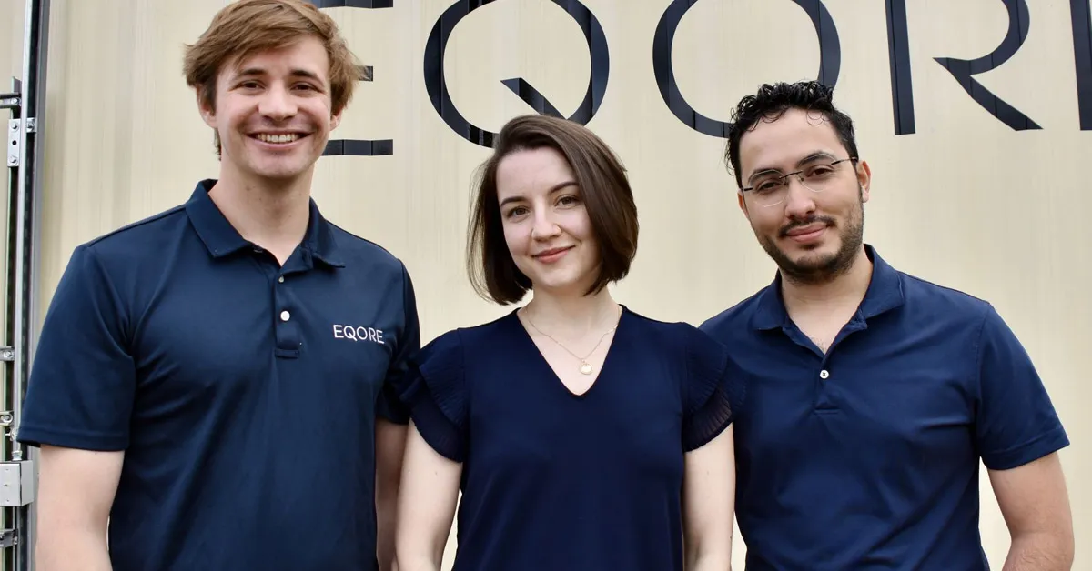EQORE was founded in 2024 by three technical entrepreneurs: Valeriia Tyshchenko, Donald Groh, and Jorge Nin