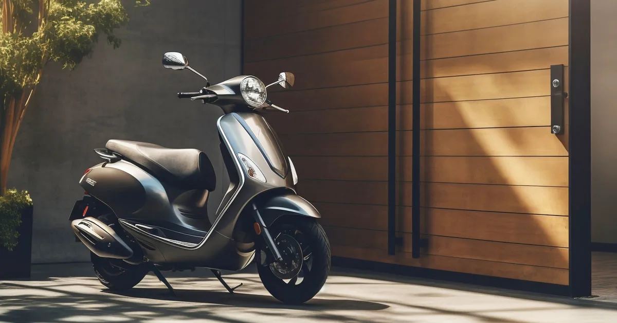 A grey color two-wheeler