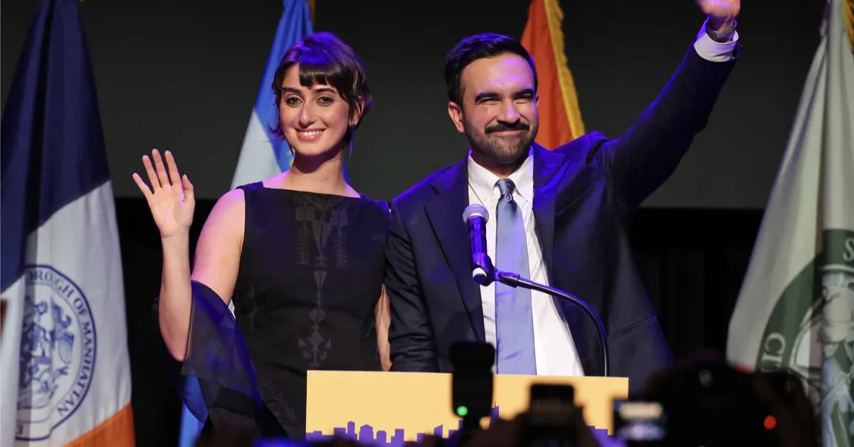 Duwaji wore a black laser-etched top designed by Palestinian designer Zeid Hijazi, paired with a velvet lace skirt from Ulla Johnson.