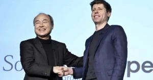 Masayoshi Son and Sam Altman
