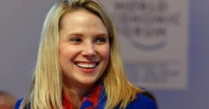 Marissa Mayer, former Yahoo CEO and founder of Dazzle, speaking at World Economic Forum, 2015