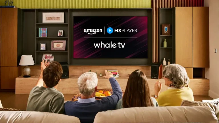 Amazon MX Player streaming service available on Whale TV smart TV platform in India showing free connected-TV entertainment integration