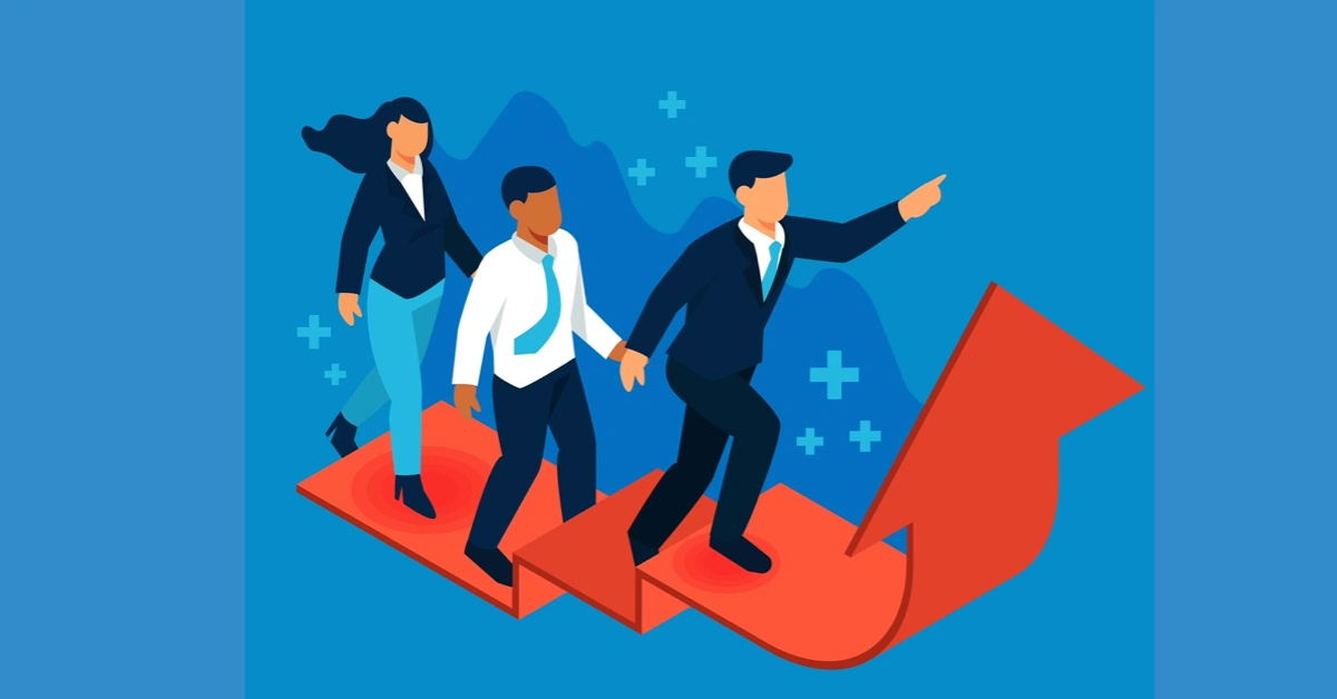 Manager presenting performance dashboard to team in office meeting illustrating transactional leadership and performance-based management.