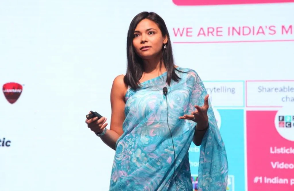 Aditi Shrivastava speaking about digital content strategy and India's entertainment landscape Title: Aditi Shrivastava Speaking at Industry Event