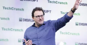 Dario Amodei, CEO and co-founder of Anthropic, speaking at TechCrunch Disrupt 2023 in San Francisco