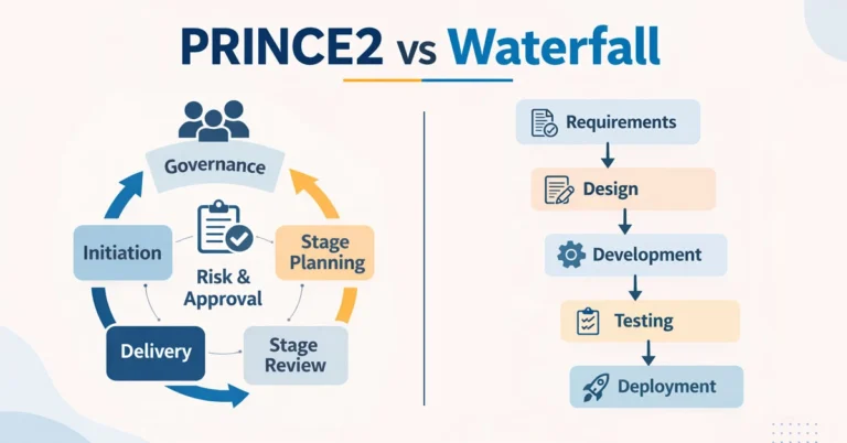 Discover the key differences between PRINCE2 and Waterfall and how each project management approach impacts governance, flexibility, risk management, and delivery outcomes.