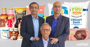 Founders of FruBon — Rahul Verma (left), DD Verma (centre), and Rohit Verma (right), the father-son trio behind Dev Milk Foods, Jaipur
