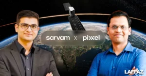 Awais Ahmed, CEO of Pixxel (left), and Pratyush Kumar, CEO of Sarvam AI (right), whose companies have partnered to build India's first orbital data centre satellite