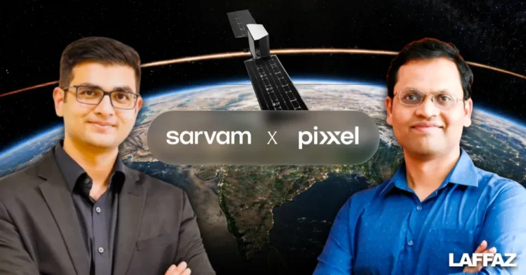 Awais Ahmed, CEO of Pixxel (left), and Pratyush Kumar, CEO of Sarvam AI (right), whose companies have partnered to build India's first orbital data centre satellite